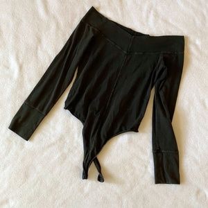 Free People Bodysuit Off-Shoulder Snap Crotch